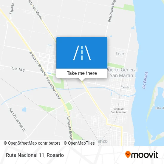 Ruta Nacional 11 map