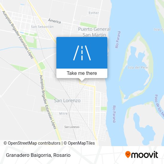 Mapa de Granadero Baigorria