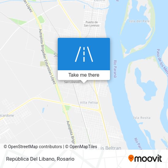 Mapa de República Del Libano