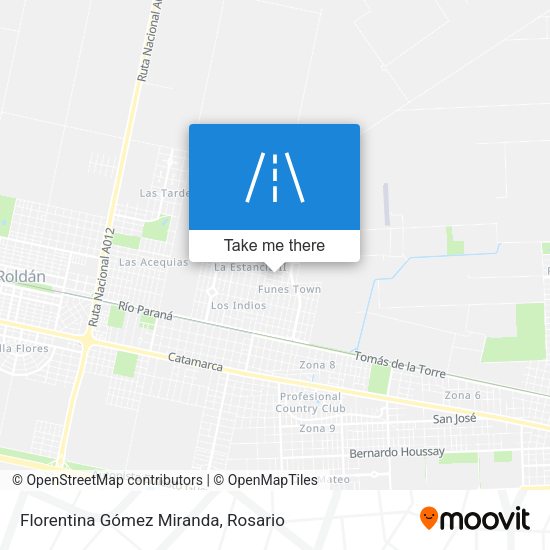 Florentina Gómez Miranda map