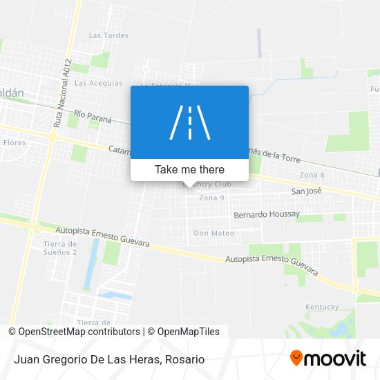 Mapa de Juan Gregorio De Las Heras