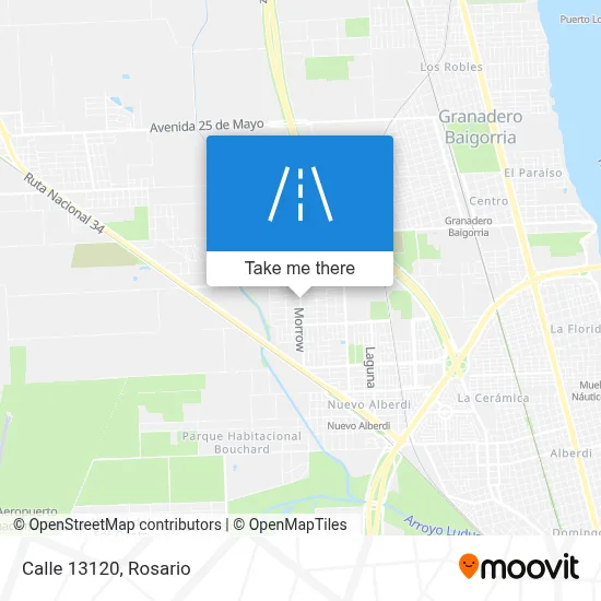 ¿Cómo llegar a Calle 13120, Rosario en Colectivo?