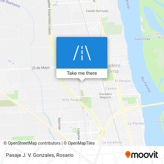 Mapa de Pasaje J. V. Gonzales