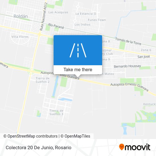 Mapa de Colectora 20 De Junio