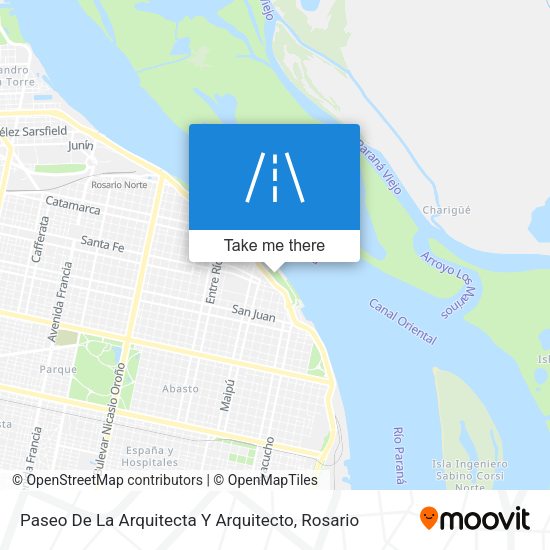 Mapa de Paseo De La Arquitecta Y Arquitecto