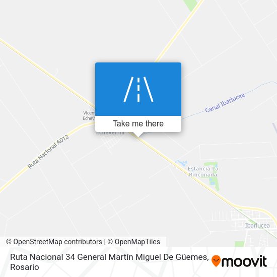 Mapa de Ruta Nacional 34 General Martín Miguel De Güemes