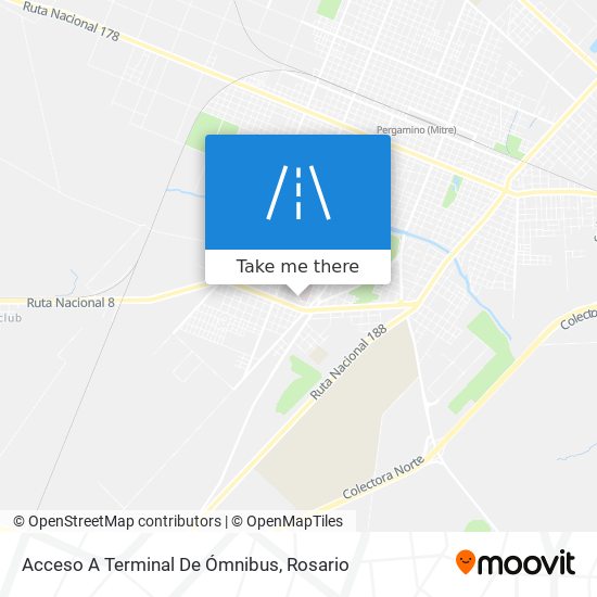 Acceso A Terminal De Ómnibus map