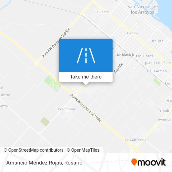 Amancio Méndez Rojas map