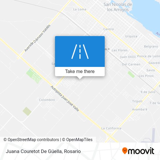Mapa de Juana Couretot De Güella