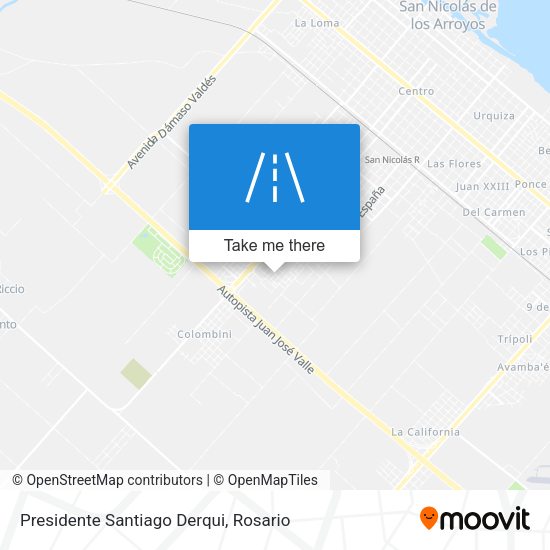 Presidente Santiago Derqui map