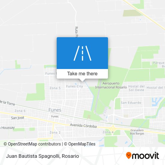 Juan Bautista Spagnolli map