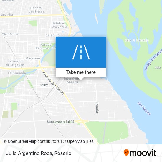 Mapa de Julio Argentino Roca