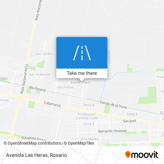 Avenida Las Heras map