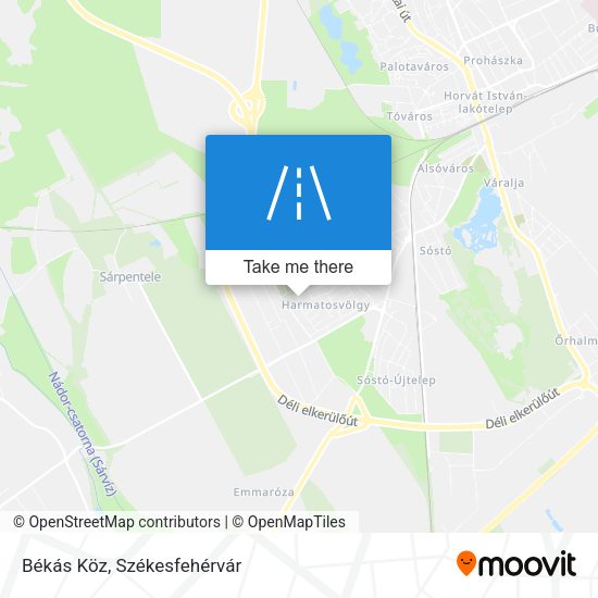Békás Köz map