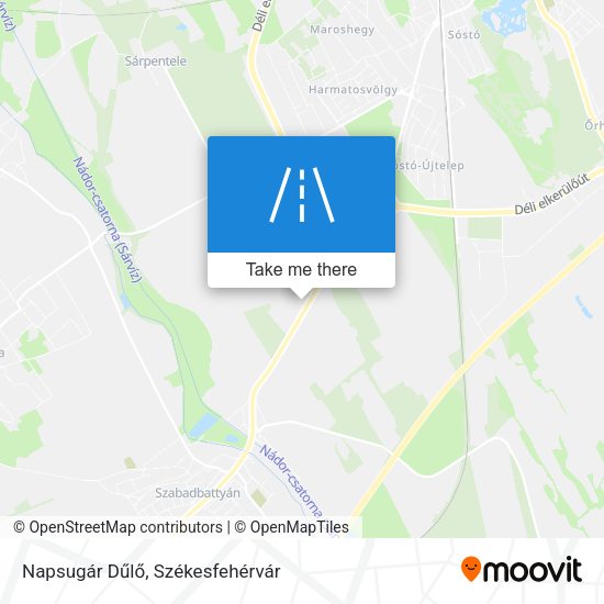 Napsugár Dűlő map