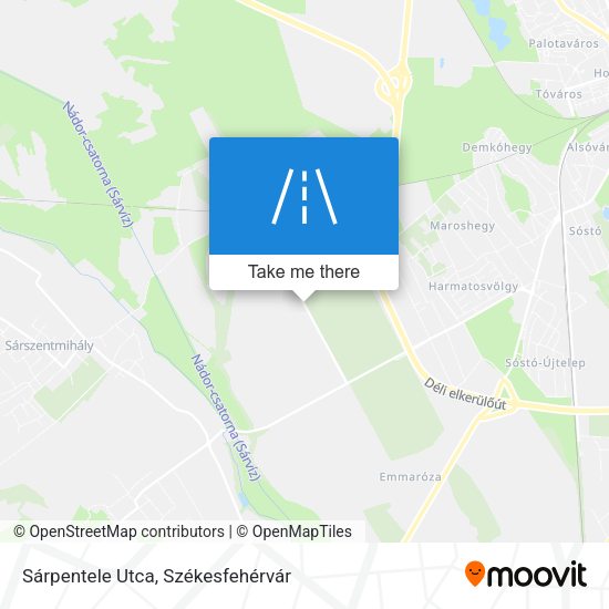 Sárpentele Utca map