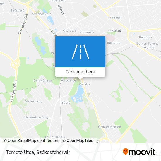 Temető Utca map