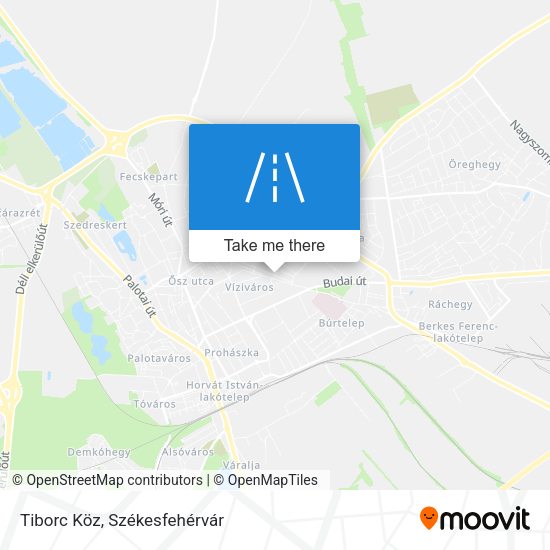 Tiborc Köz map