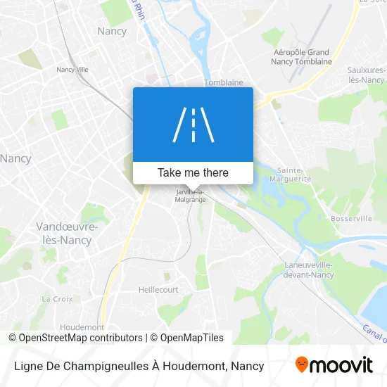 Ligne De Champigneulles À Houdemont map
