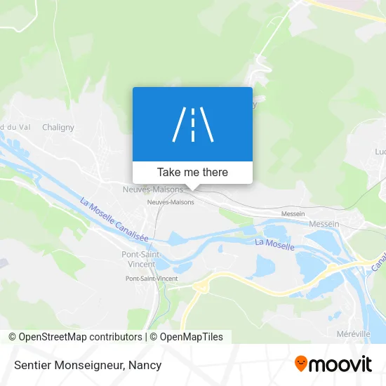 Sentier Monseigneur map