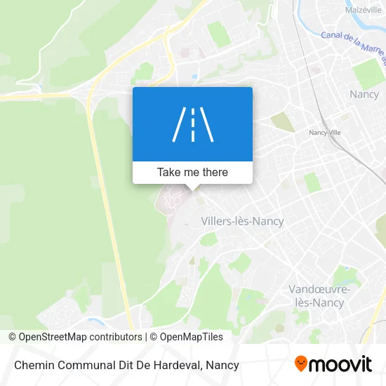 Chemin Communal Dit De Hardeval map