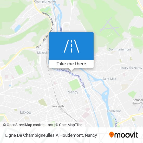 Mapa Ligne De Champigneulles À Houdemont