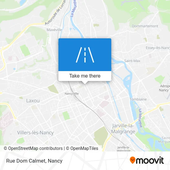 Rue Dom Calmet map