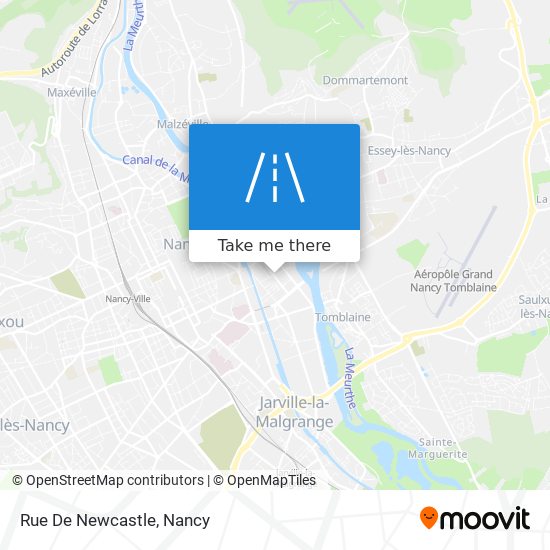 Mapa Rue De Newcastle