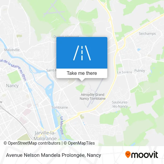 Avenue Nelson Mandela Prolongée map