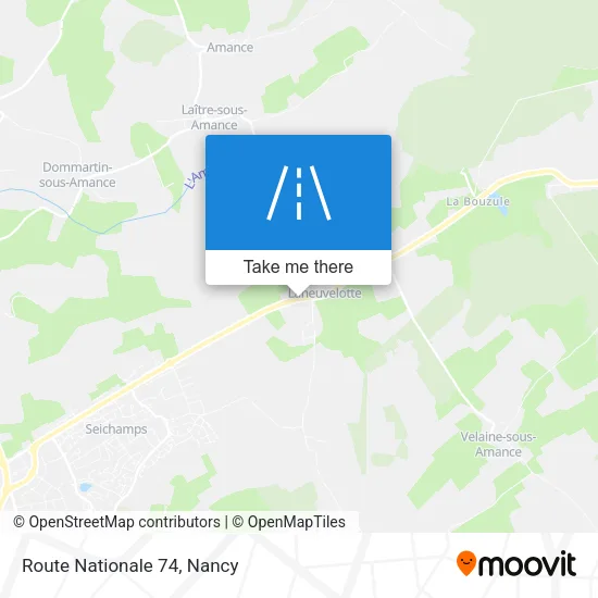 Route Nationale 74 map