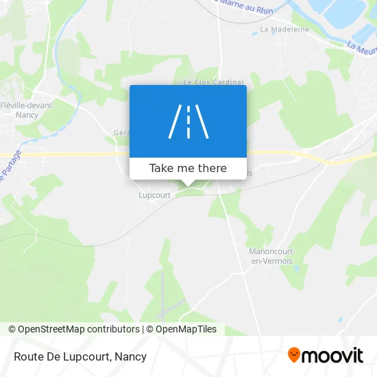 Route De Lupcourt map