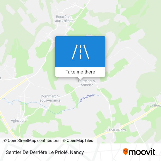 Sentier De Derrière Le Priolé map