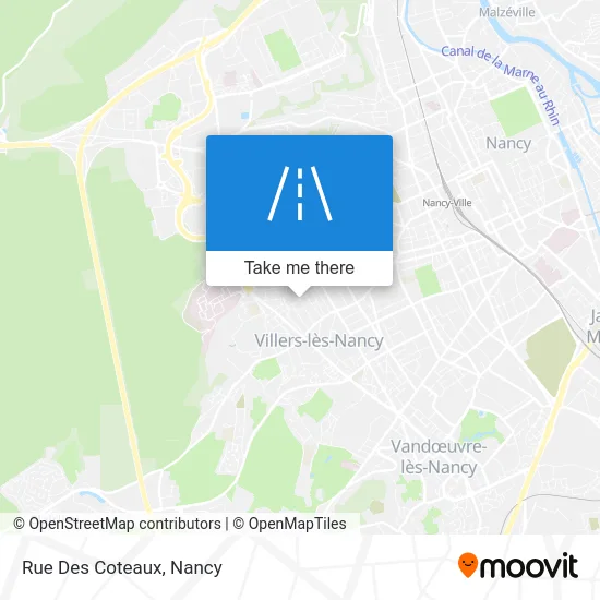 Mapa Rue Des Coteaux