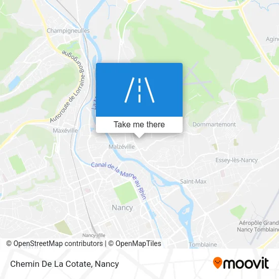 Chemin De La Cotate map