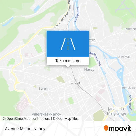 Avenue Milton map