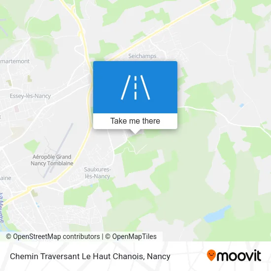 Chemin Traversant Le Haut Chanois map