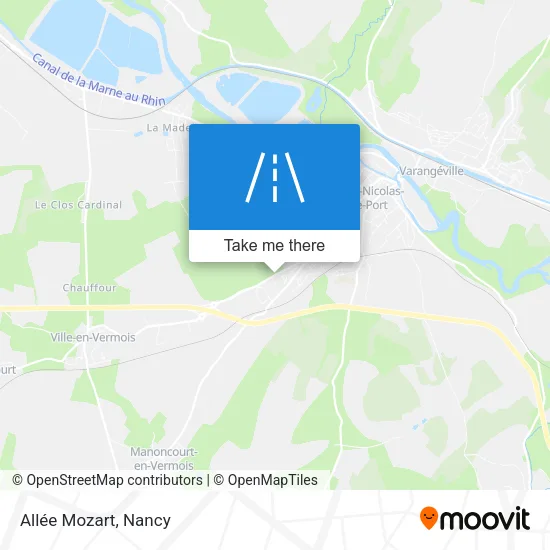 Allée Mozart map