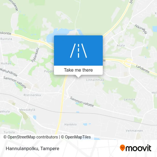 Hannulanpolku map