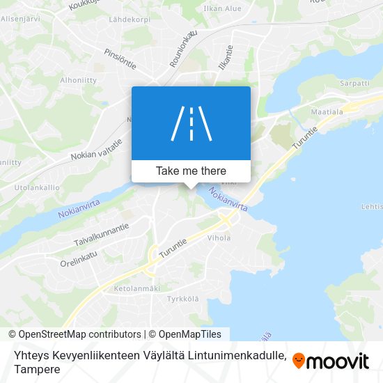 Yhteys Kevyenliikenteen Väylältä Lintunimenkadulle map