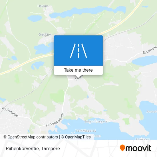Riihenkorventie map