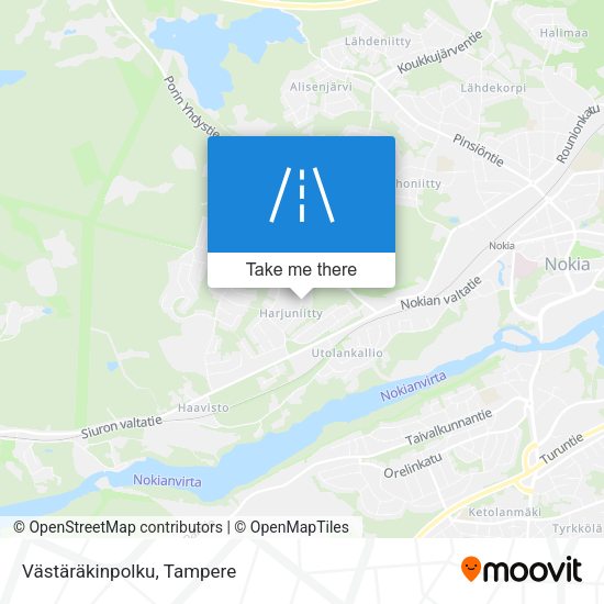 Västäräkinpolku map