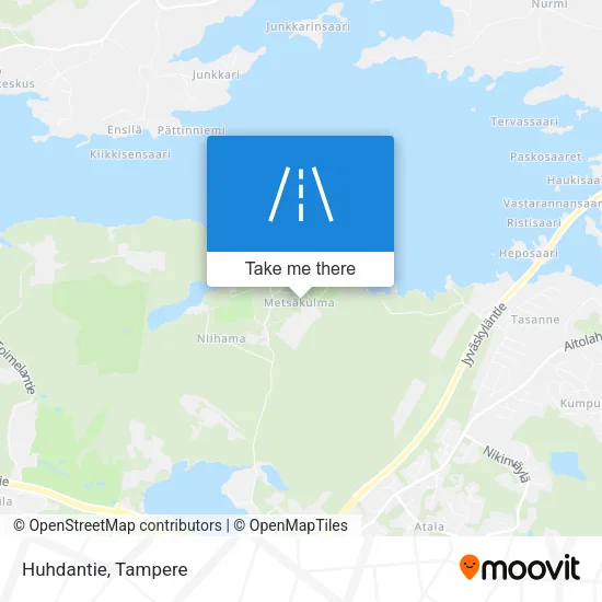 Huhdantie map