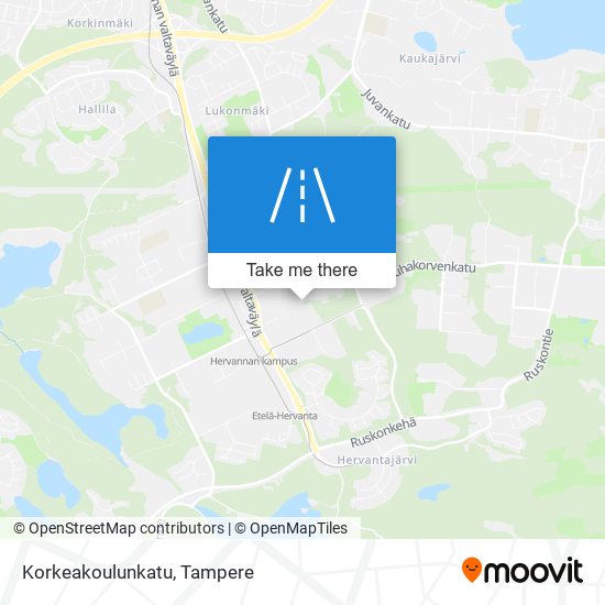 Korkeakoulunkatu map