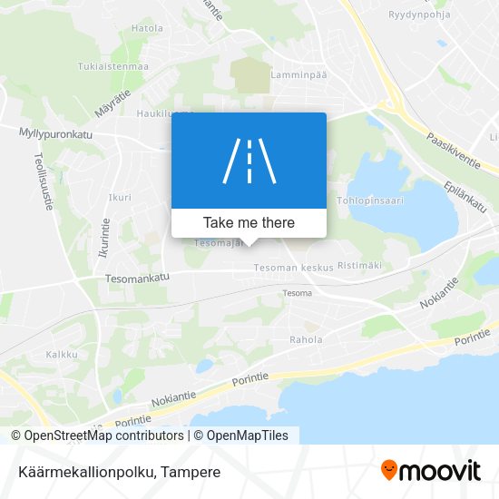 Käärmekallionpolku map