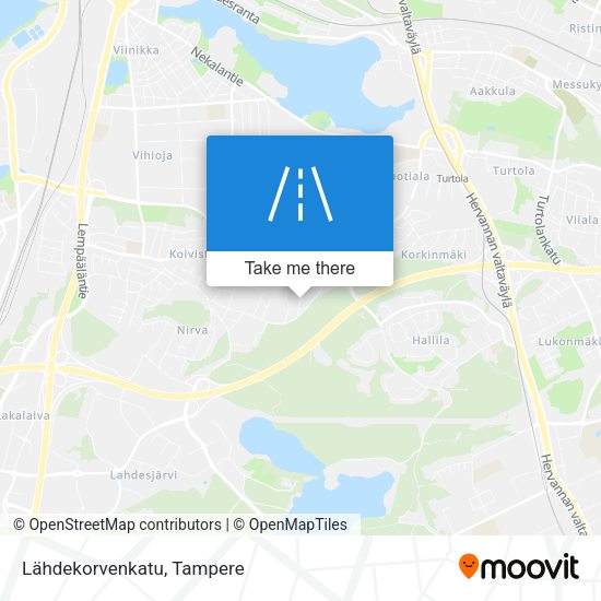 Lähdekorvenkatu map