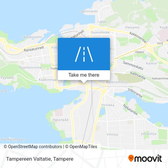 Tampereen Valtatie map