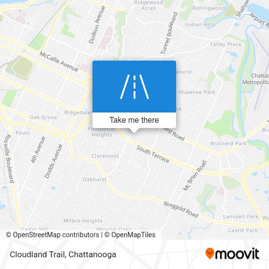 Mapa de Cloudland Trail