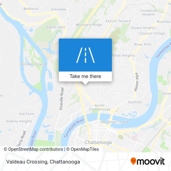 Valdeau Crossing map