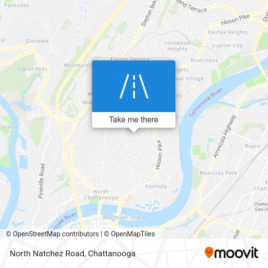 North Natchez Road map