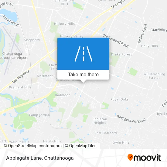 Applegate Lane map